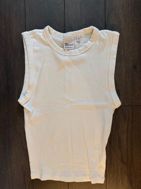 TNA white ribbed tank top XS